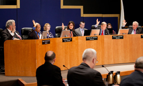 ntsb_board The NTSB voted unanimously for a nationwide ban on use of portable electronic devices for all drivers.