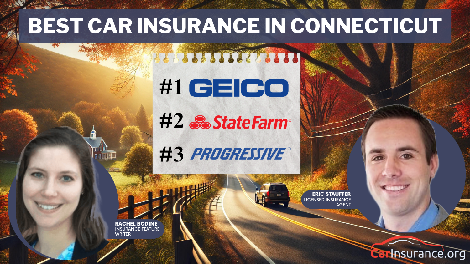 Best Car Insurance in Connecticut: Geico, Statefarm, and Progressive