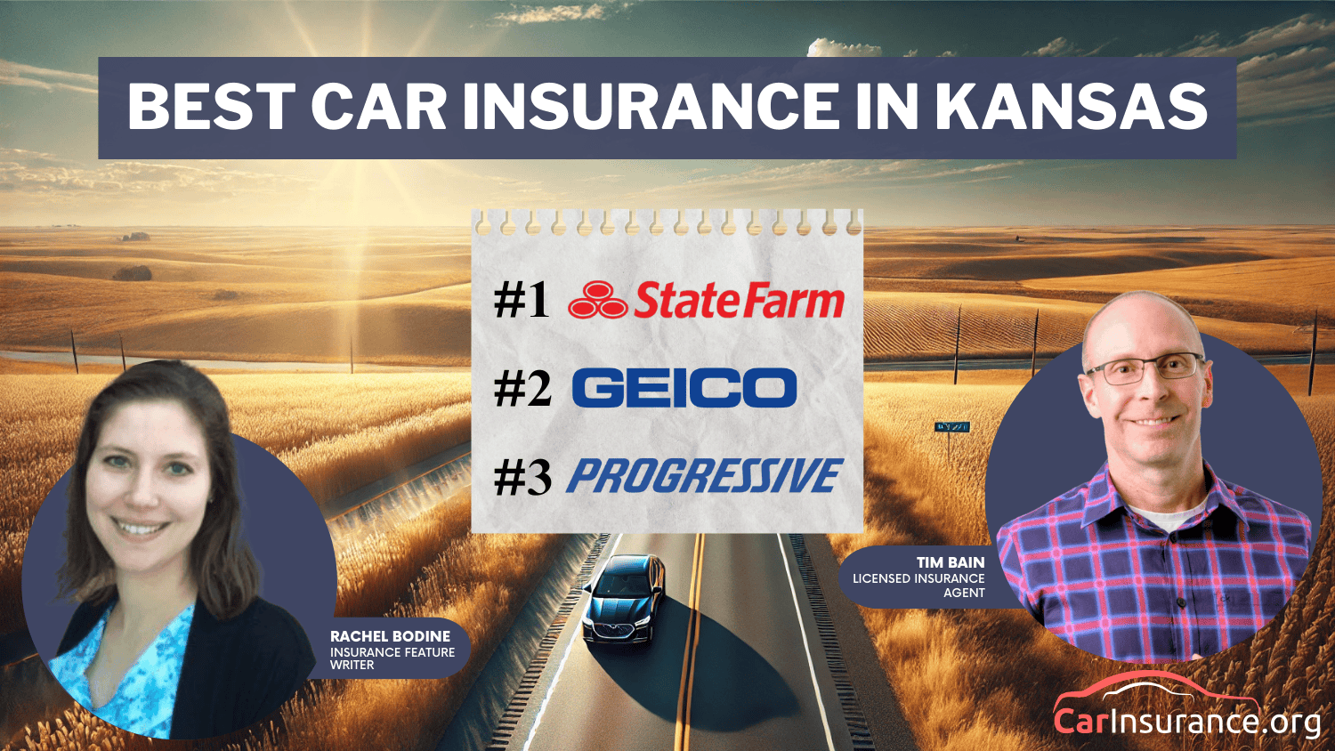 State Farm, Geico, and Progressive: Best Car Insurance in Kansas