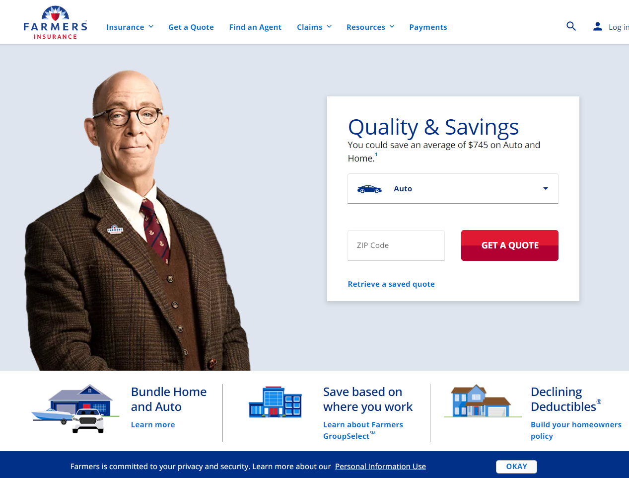 Farmers Screenshot: Best Car Insurance in Illinois