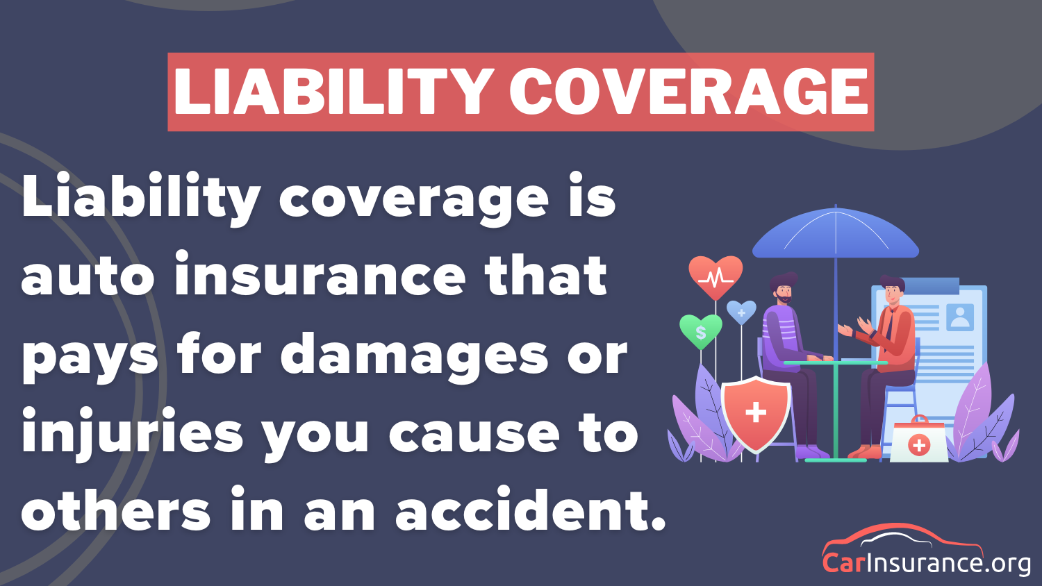 Liability Coverage(Definition Card): best car insurance in Montana