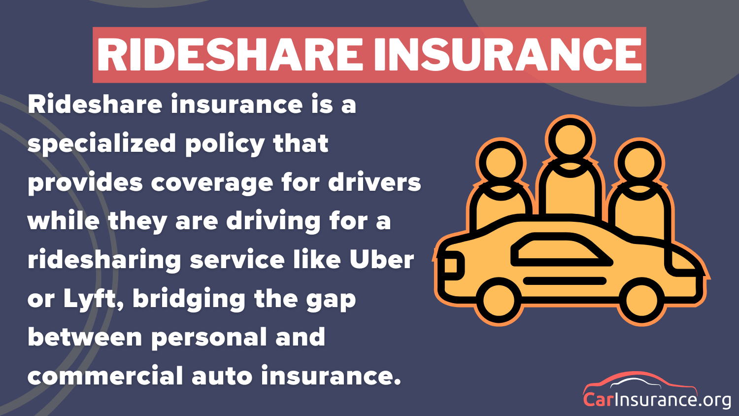 Rideshare Insurance Definition Card: Best Car Insurance in Illinois