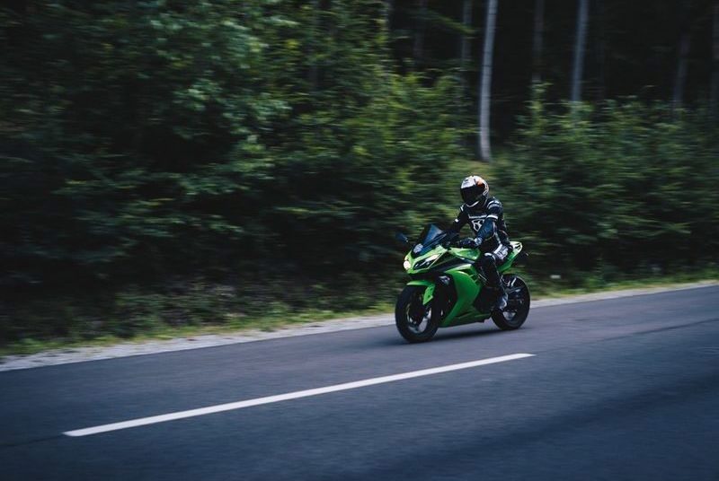 motorcycle riding down the open highway