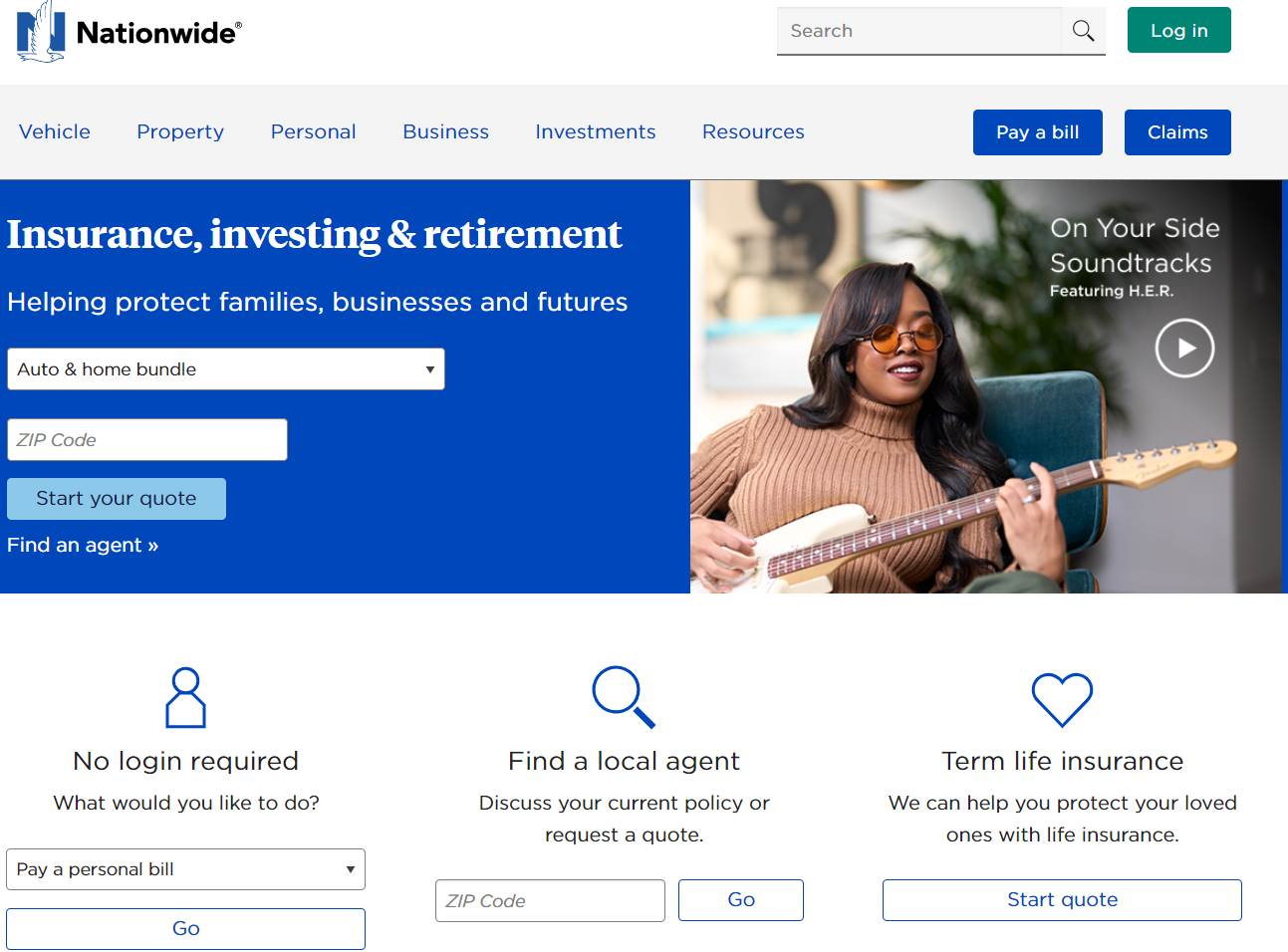 Nationwide Screenshot: Best Car Insurance in New Mexico