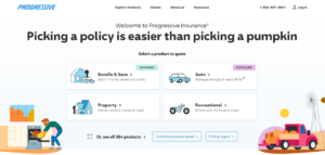 Progressive screenshot: Best Car Insurance Companies