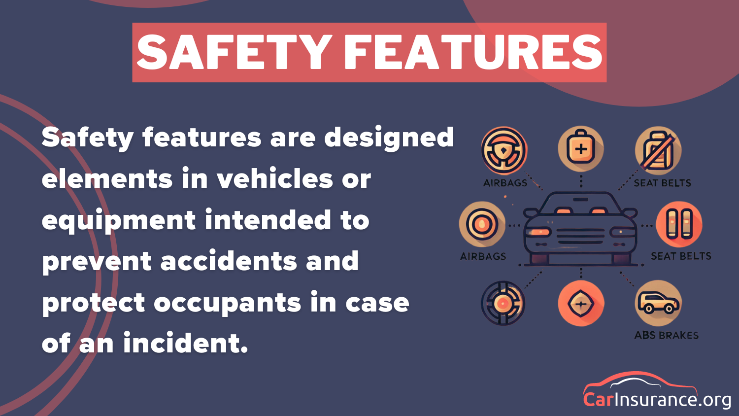Erie car insurance review: Safety Features Definition Card