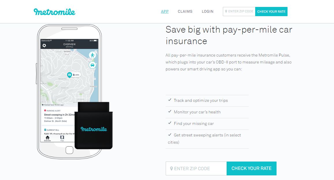 Metromile car insurance review: Metromile app
